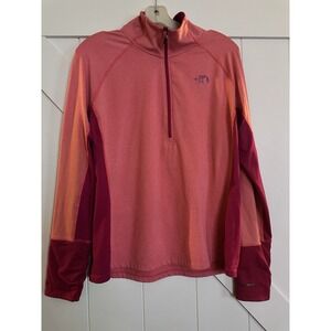 The North Face Flash Dry 1/4 Zip Women Orange/Fuchsia‎ Size Lg